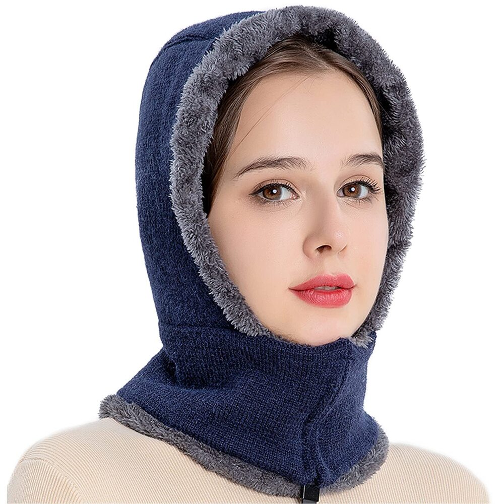 7354 Winter Knit Balaclavas Skull Beanie Hat One Piece Slouchy Face Mask